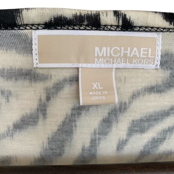 Michael Kors Black and White Zebra Print Blouse - XL - Picture 4 of 5